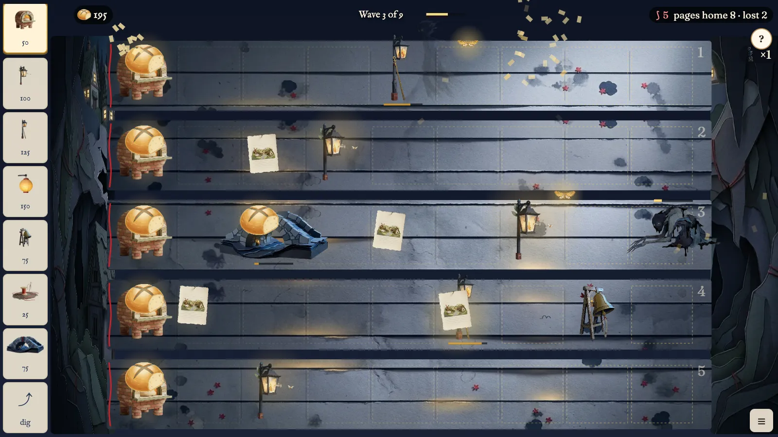 The last night: lighting the pages home