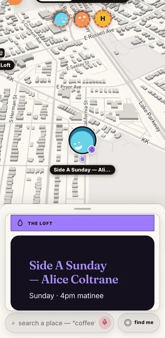 A drop card: Side A Sunday at The Loft